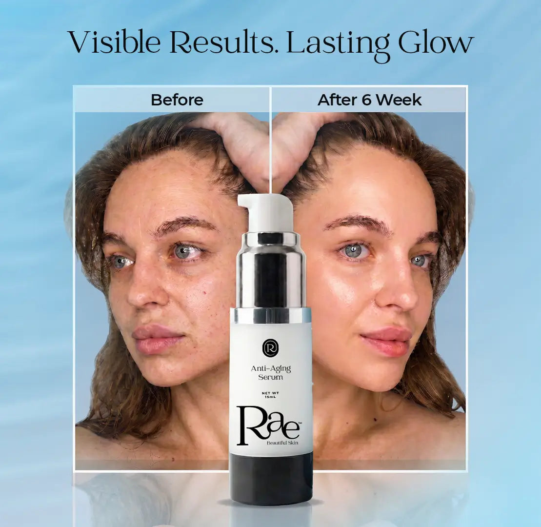 Rae Anti-Aging Serum for Wrinkles, Fine Lines & Firmness, Patented Formula for Smooth Radiant Skin